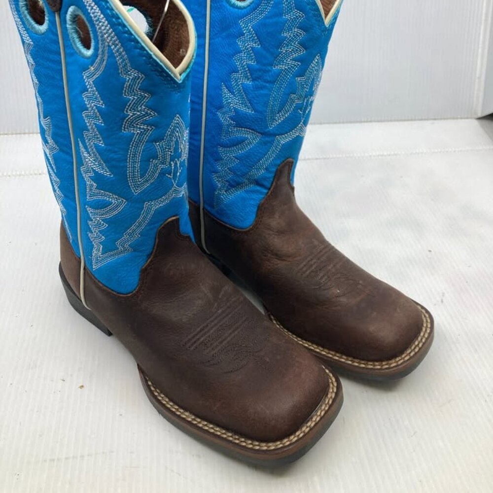 Justin NEW western cowboy child boy square toe boots sz 12 D